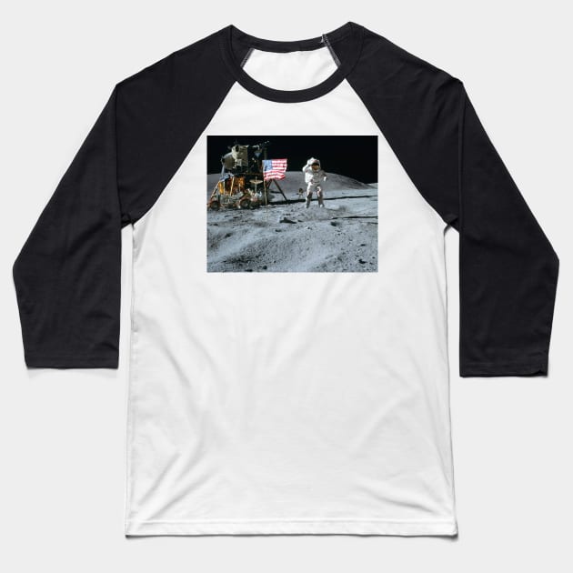 Apollo 16 - 18339 Baseball T-Shirt by BadHabitsLounge
